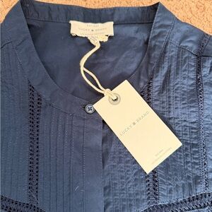 Lucky Brand Navy Button Down Shirt